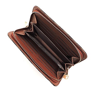 2-in-1 Trendy Monogram Colorblock Satchel Set