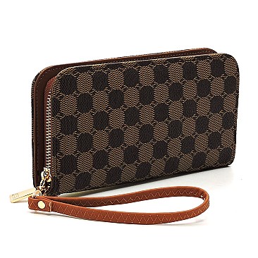 2-in-1 Trendy Monogram Colorblock Satchel Set