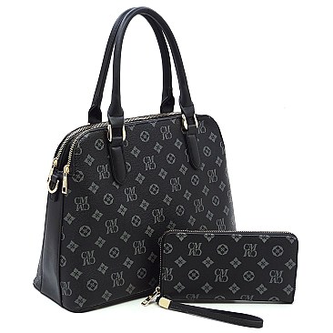 2 iN 1 Stylish Monogram Multi Compartment Satchel