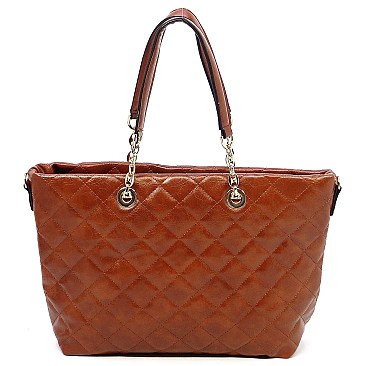 Adorable Quilted Shopper Tote Bag