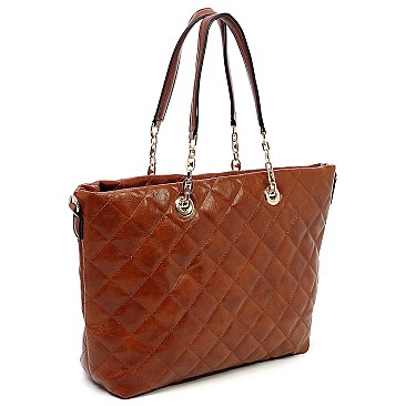 Adorable Quilted Shopper Tote Bag