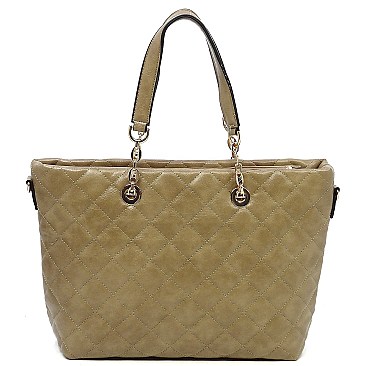 Adorable Quilted Shopper Tote Bag