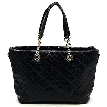 Adorable Quilted Shopper Tote Bag