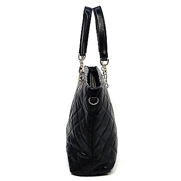Adorable Quilted Shopper Tote Bag