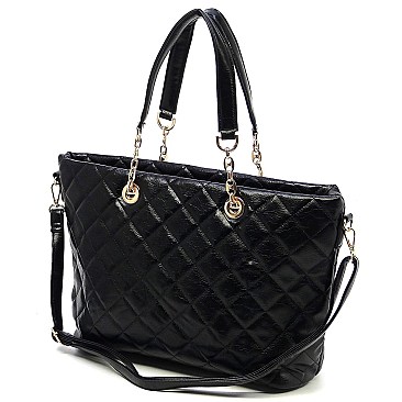 Adorable Quilted Shopper Tote Bag