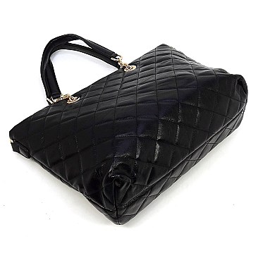 Adorable Quilted Shopper Tote Bag