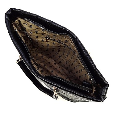 Adorable Quilted Shopper Tote Bag