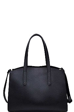 LUXURY CALYX PEBBLED VEGAN SATCHEL BAG WITH LONG STRAP JY-20241