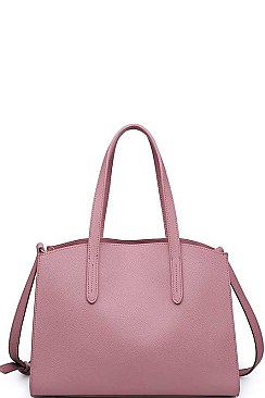 LUXURY CALYX PEBBLED VEGAN SATCHEL BAG WITH LONG STRAP JY-20241