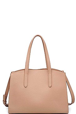 LUXURY CALYX PEBBLED VEGAN SATCHEL BAG WITH LONG STRAP JY-20241