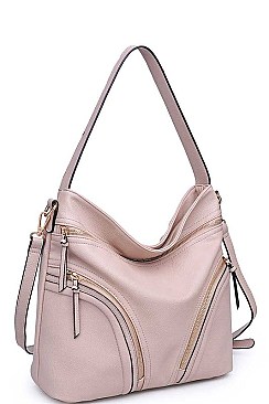 STYLISH MULTI ZIP LUXURY PAIGE HOBO BAG JY-20391