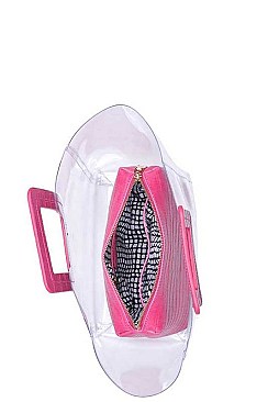 TRANSPARENT 2IN1 SIESTA TOTE BAG