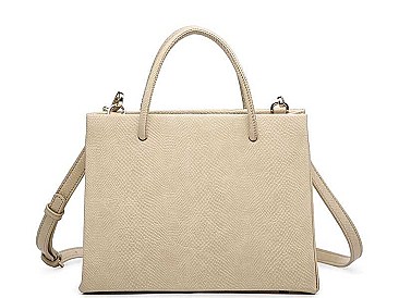 MODERN PORTER CROC AND REPTILIAN DESIGN TOTE BAG