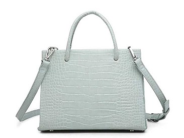 MODERN PORTER CROC AND REPTILIAN DESIGN TOTE BAG