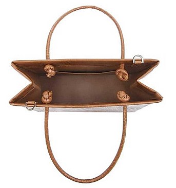 CLASSIC PIERCE ROUGH REPTILE LIKE SKIN TOTE BAG