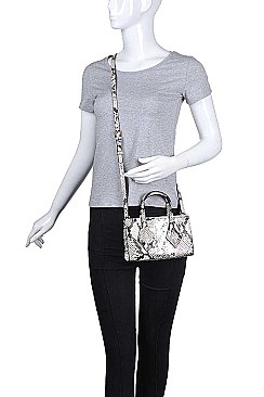 HOLLAND SNAKESKIN LEATHER STYLE MINI CROSSBODY BAG
