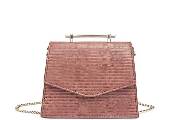 FASHION NELL REPTILE SKIN LIKE DESIGN MINI CROSSBODY BAG