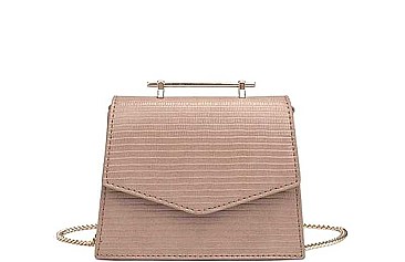 FASHION NELL REPTILE SKIN LIKE DESIGN MINI CROSSBODY BAG