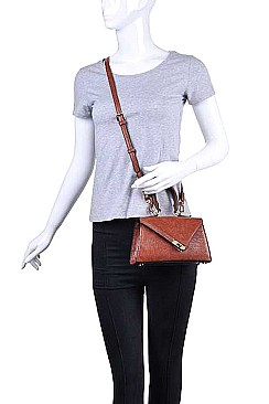 PLAIN SMOOTH BLAKE TEXTURED CROSSBODY BAG