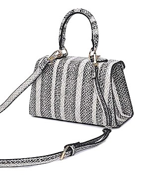 FASHION STRIPED BLAKE SNAKE DESIGN CROSSBODY BAG