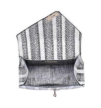 FASHION STRIPED BLAKE SNAKE DESIGN CROSSBODY BAG