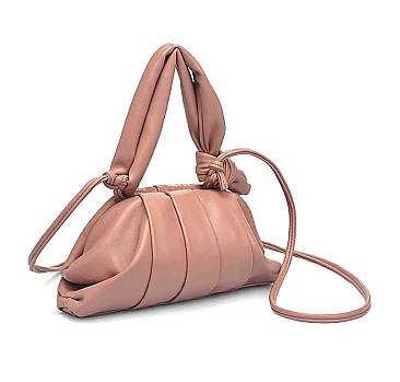 MONA SMOOTH LEATHER SILK LIKE DESIGN CROSSBODY