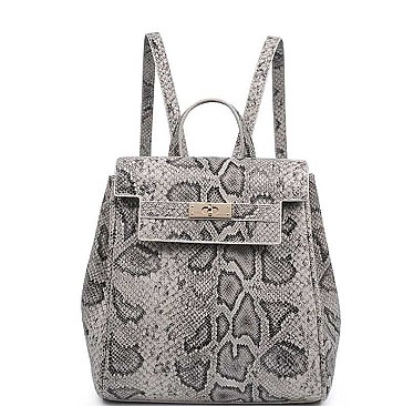 STYLISH SNAKESKIN TURNER MINI BACKPACK