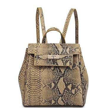 STYLISH SNAKESKIN TURNER MINI BACKPACK