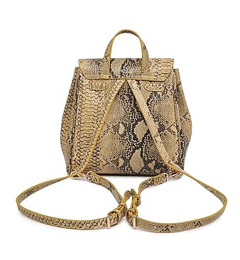 STYLISH SNAKESKIN TURNER MINI BACKPACK