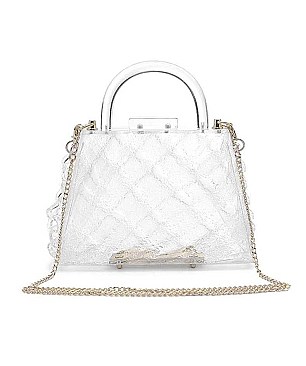 GLAM CLEAR EUGENIE EVENING CLUTCH BAG