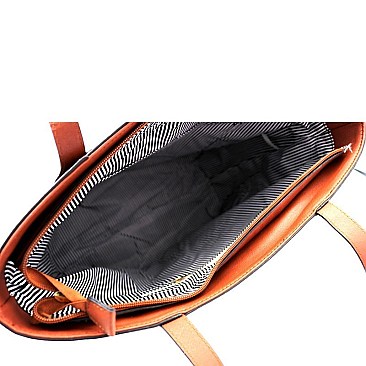 2-Tone Monogram Twin Tote Set