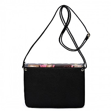 Obamas Magazine Cover Collage Flap Over Crossbody