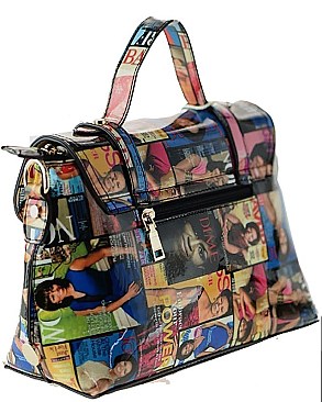 Michelle Obama Magazine Print Handbag JP28MP3620