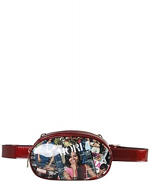 Obama Magazine Print - Fashion Faux Leather Magazine Fanny Pack JPOB7004