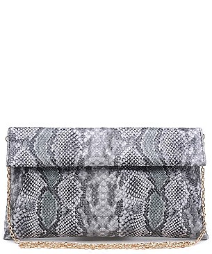 Urban Expression Women's Clutch Bag Messenger Shoulder Handbag Snake Skin Clutch Purse - Clutch E...