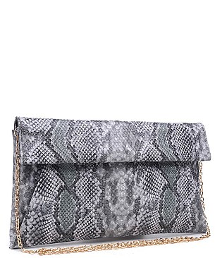 Urban Expression Women's Clutch Bag Messenger Shoulder Handbag Snake Skin Clutch Purse - Clutch E...