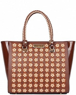 Nicole Lee Enamel Flower Check Pattern Ladies Tote Bag JP26656