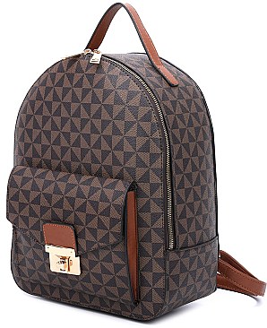 3 in 1 Monogram Dual Back Packs & Messenger Set