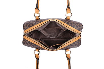 3 IN 1 TRENDY MONOGRAM TOTE & WALLET SET