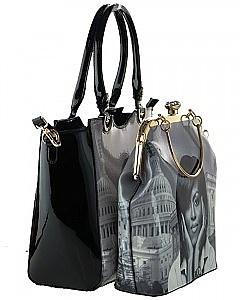 Michelle Obama Magazine Print Tote Handbag JP28MS6561