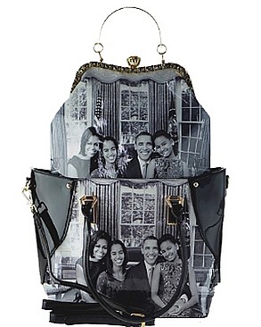 Obama Magazine Print Tote Handbag JP28WW7211