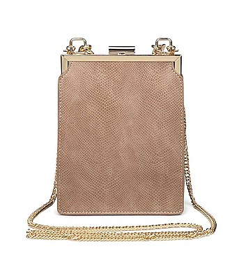 YVETTE FASHION FAUX LEATHER CROSSBODY BAG