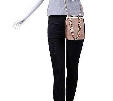 YVETTE FASHION FAUX LEATHER CROSSBODY BAG