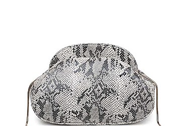 LOLITA SNAKESKIN LEATHER DESIGN CLUTCH