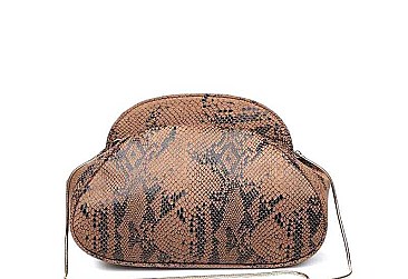 LOLITA SNAKESKIN LEATHER DESIGN CLUTCH