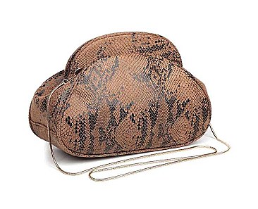LOLITA SNAKESKIN LEATHER DESIGN CLUTCH