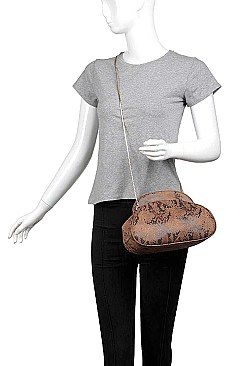 LOLITA SNAKESKIN LEATHER DESIGN CLUTCH