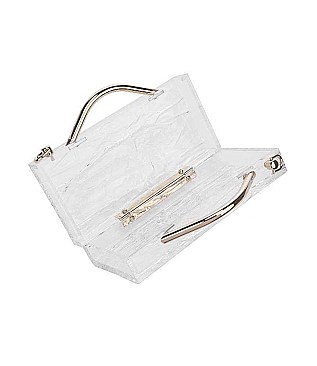 ELEGANT CLEAR DUCHESS EVENING CLUTCH CROSSBODY BAG