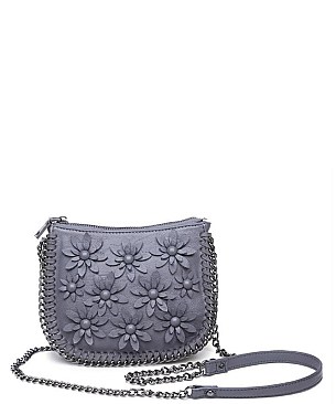 Daffodil Tonal Floral Appliqués with Chunky Chain Border JP41036