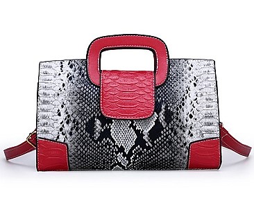 Handhold Animal Print Satchel & shoulder Bag